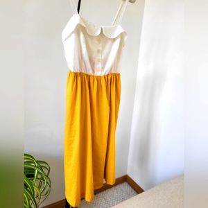 Sweet yellow and white Maeve sundress.